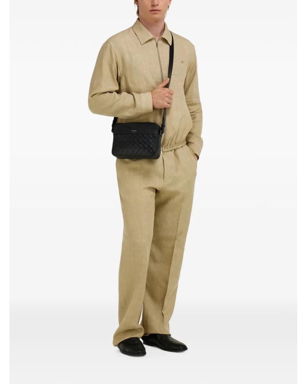 Ferragamo Black Monogram Shoulder Bag for men