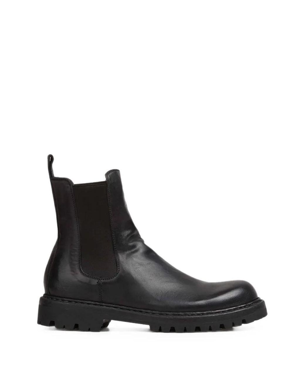 Officine Creative Black Bottines Chelsea Novak for men