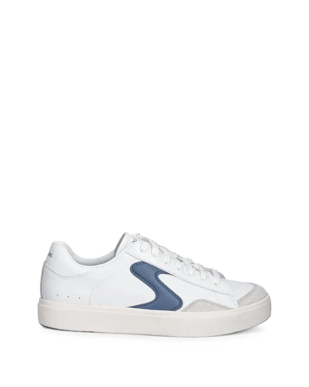 Skechers White Eden Lx Leather Panelled Sneakers