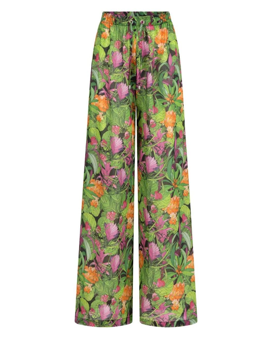 Paramidonna Strandbroek Met Jungleprint in het Green