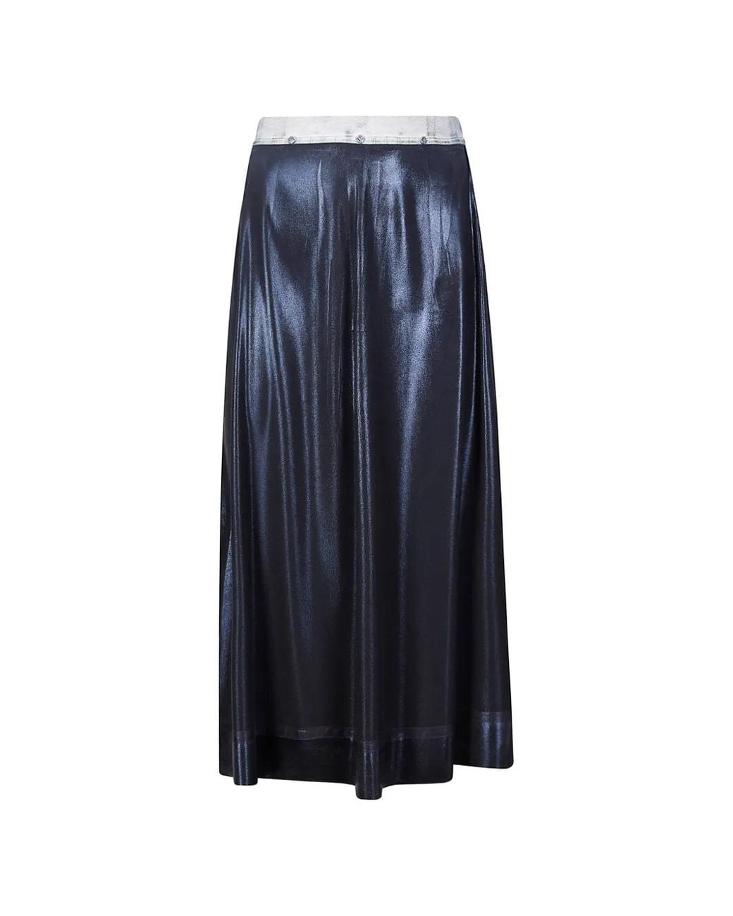Maison Margiela Blue Four-Stitch Midi Skirt
