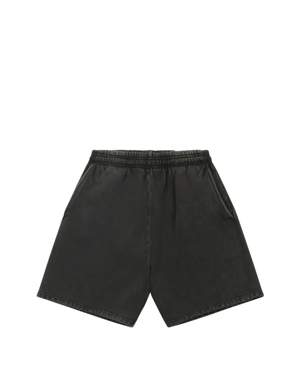 Entire studios Black Short En Coton À Taille Élastiquée for men