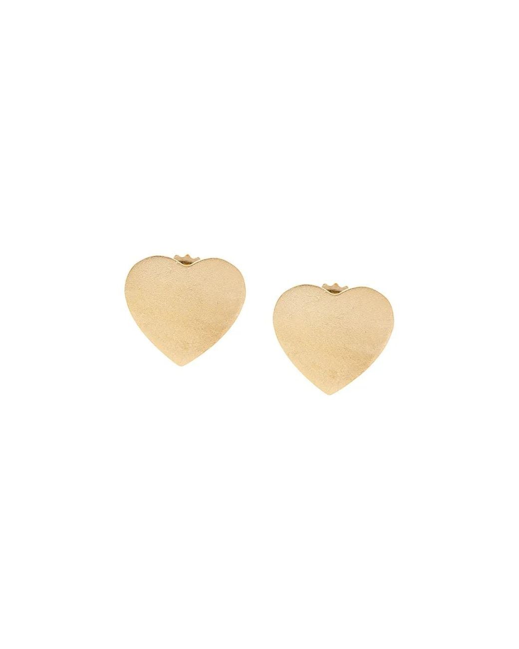 Irene Neuwirth White 18Kt Heart Stud Earrings