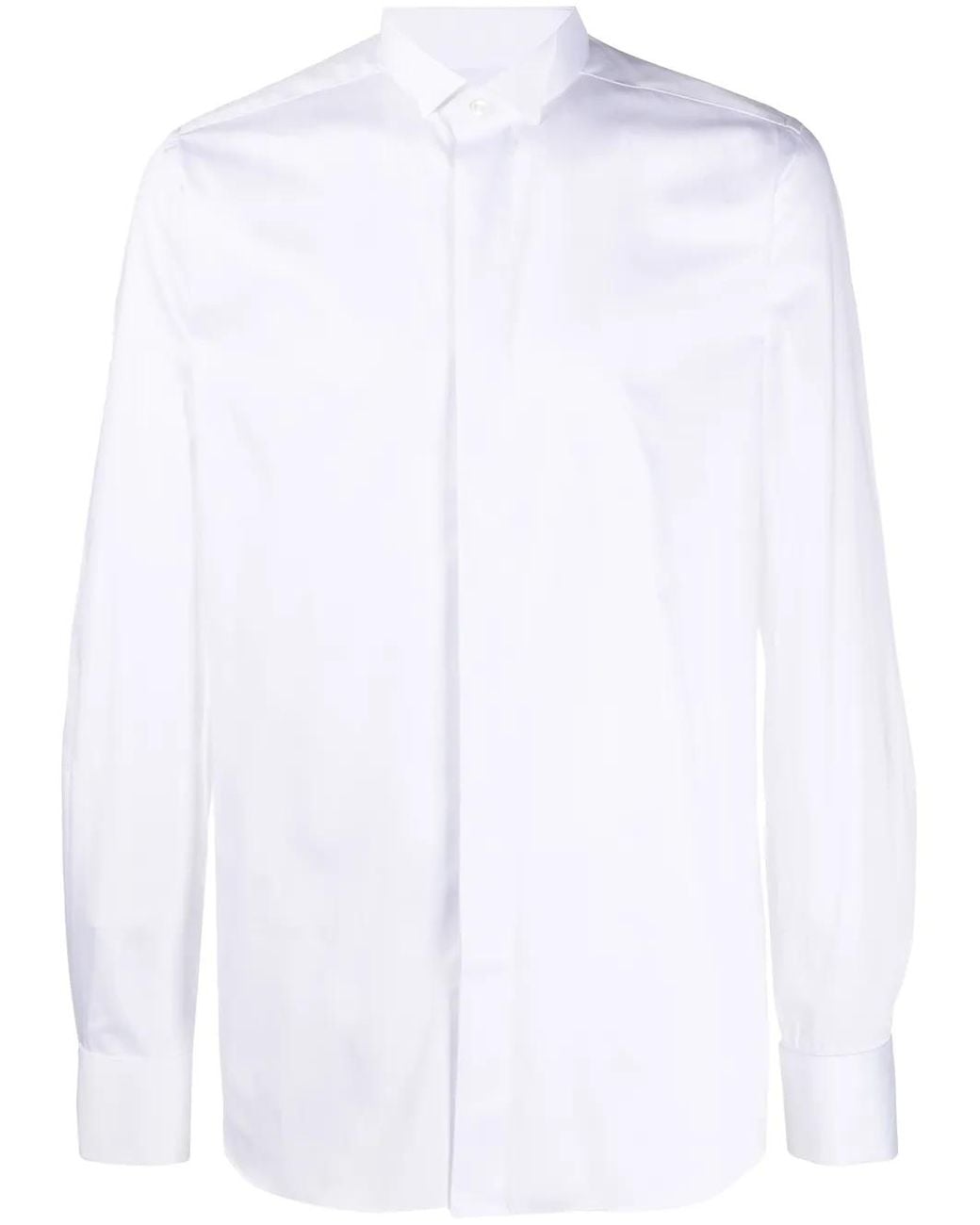 Xacus White Long Sleeve Tailored Shirt for men
