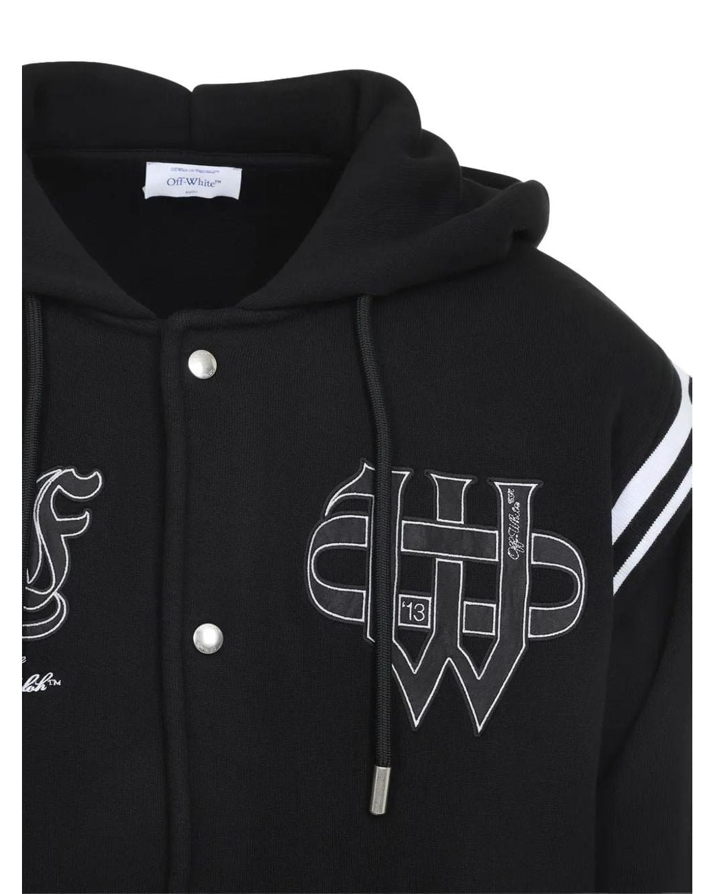 Off-White c/o Virgil Abloh Jassen ,Zwart ,Katoen Zwarte Katoenen Jas Aw 25 in het Black voor heren