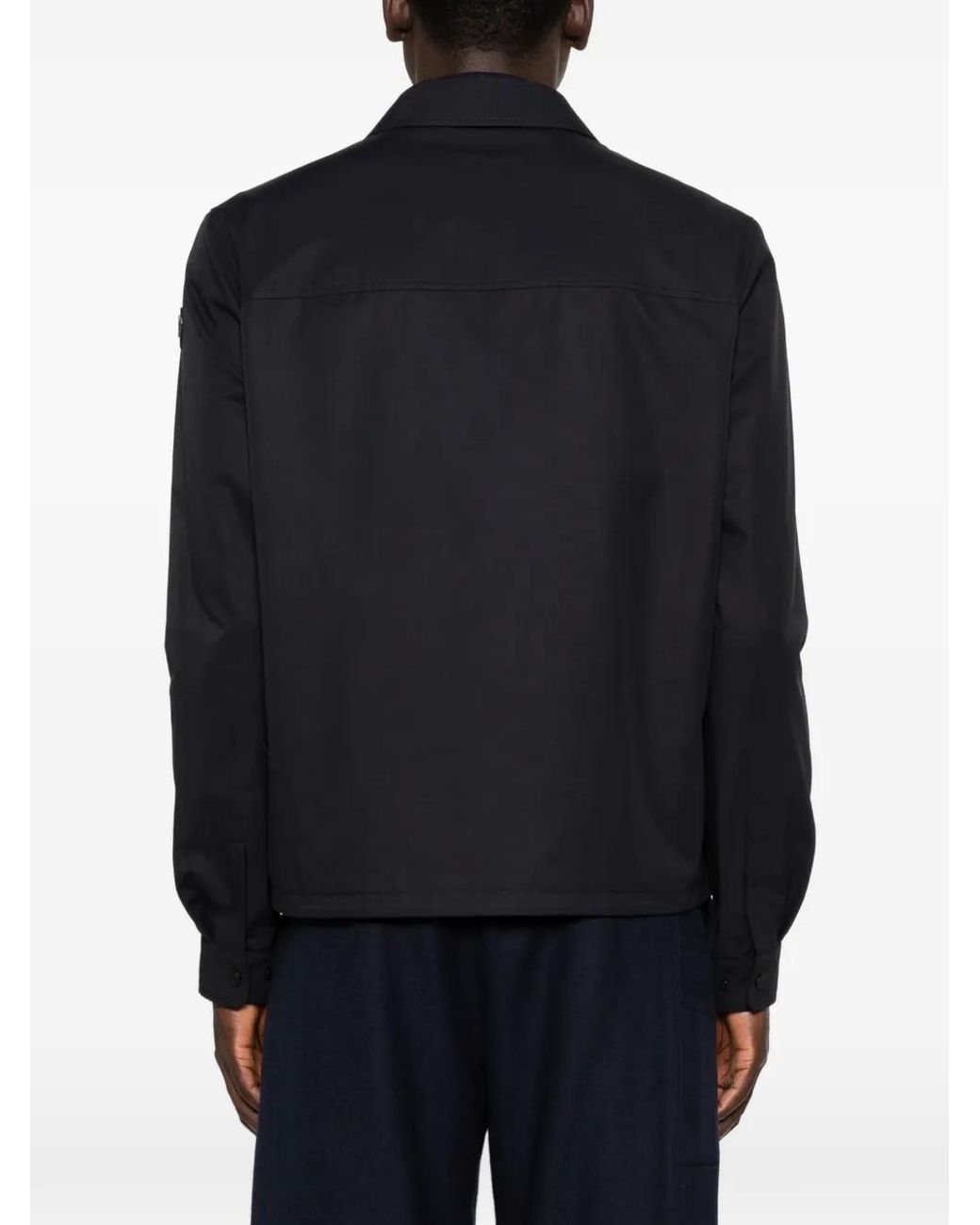 Moncler Black Chest-Pocket Zip Jacket for men