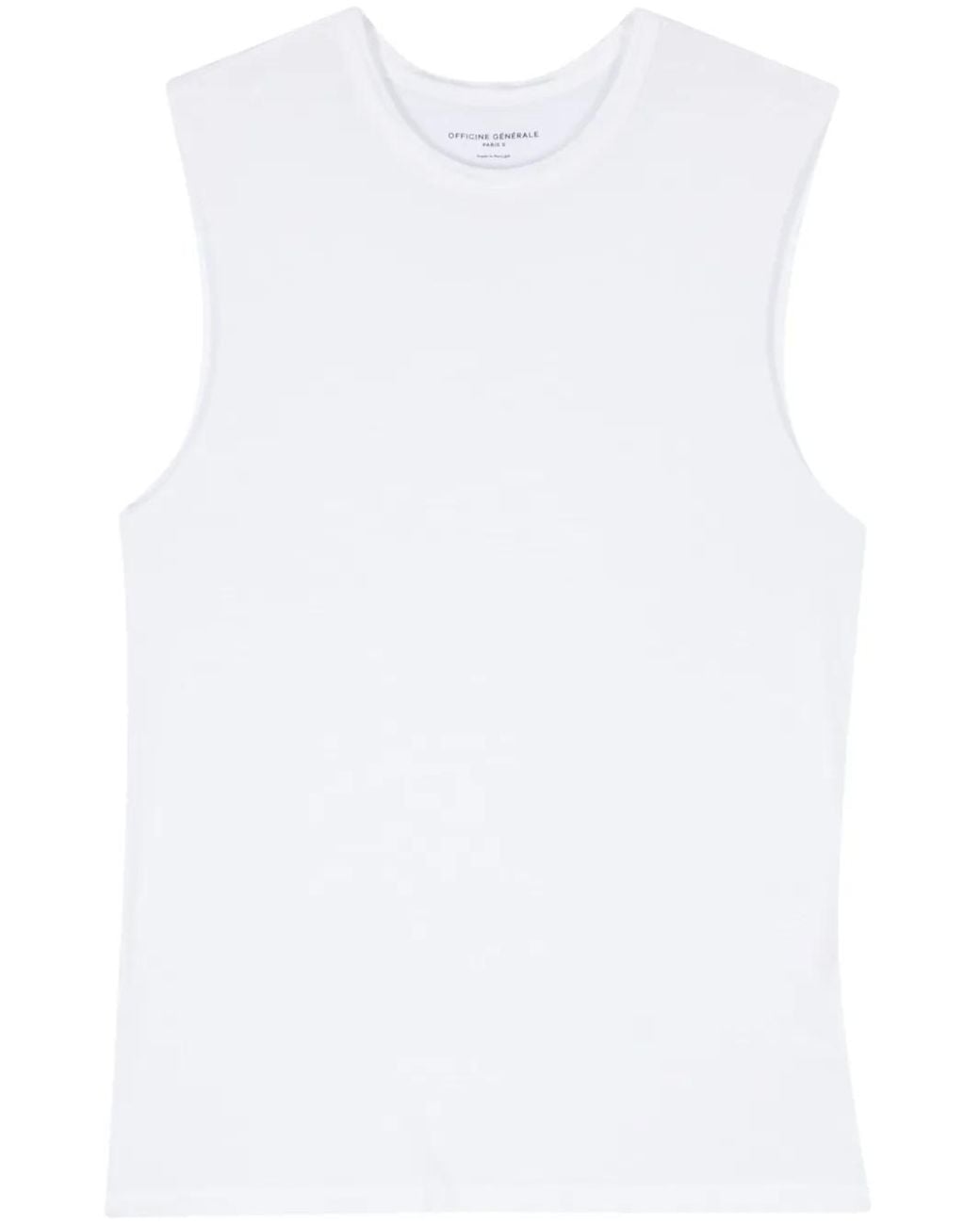 Officine Generale White Straight-Hem Top