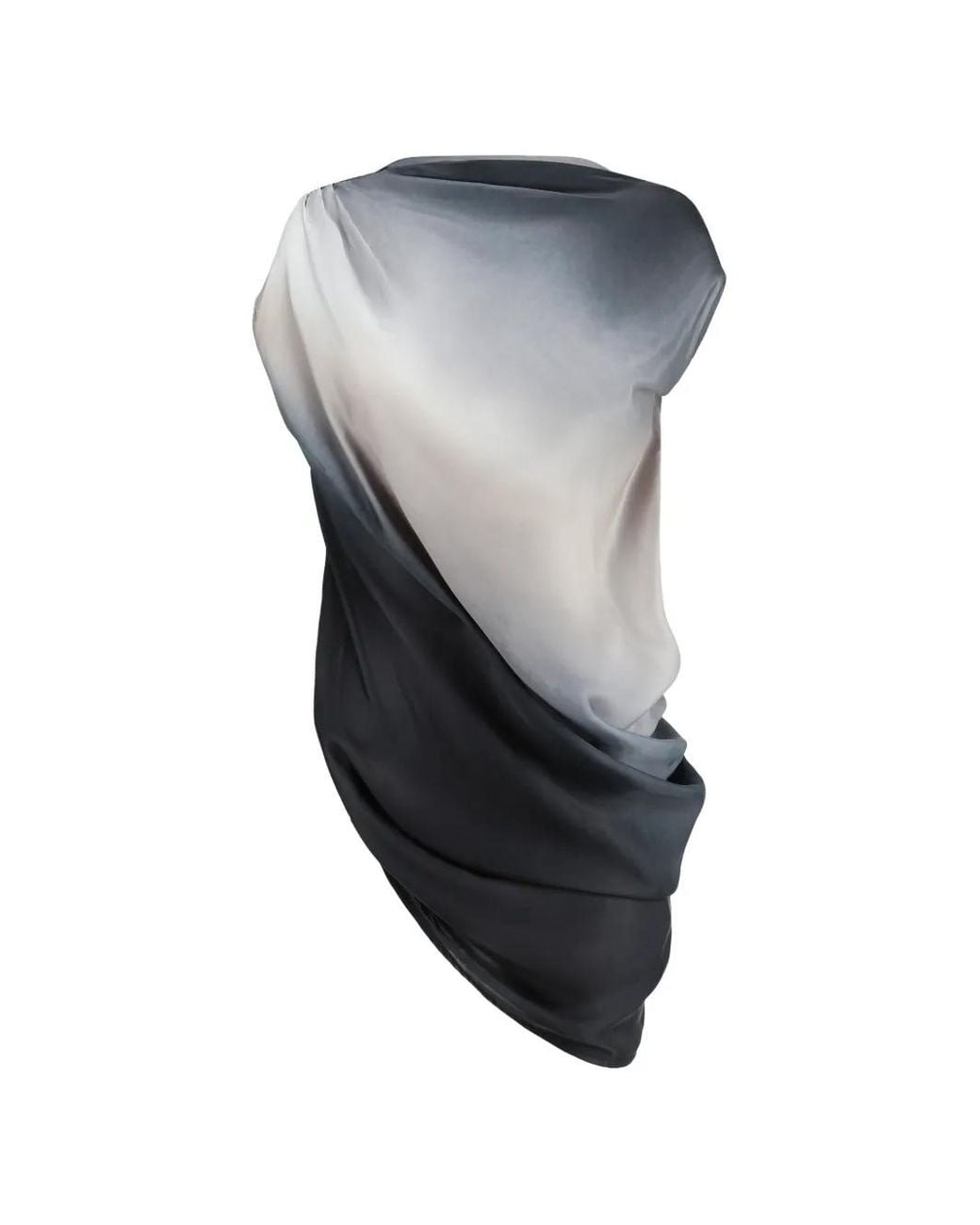 Oude Waag Gray Asymmetric Draped Top
