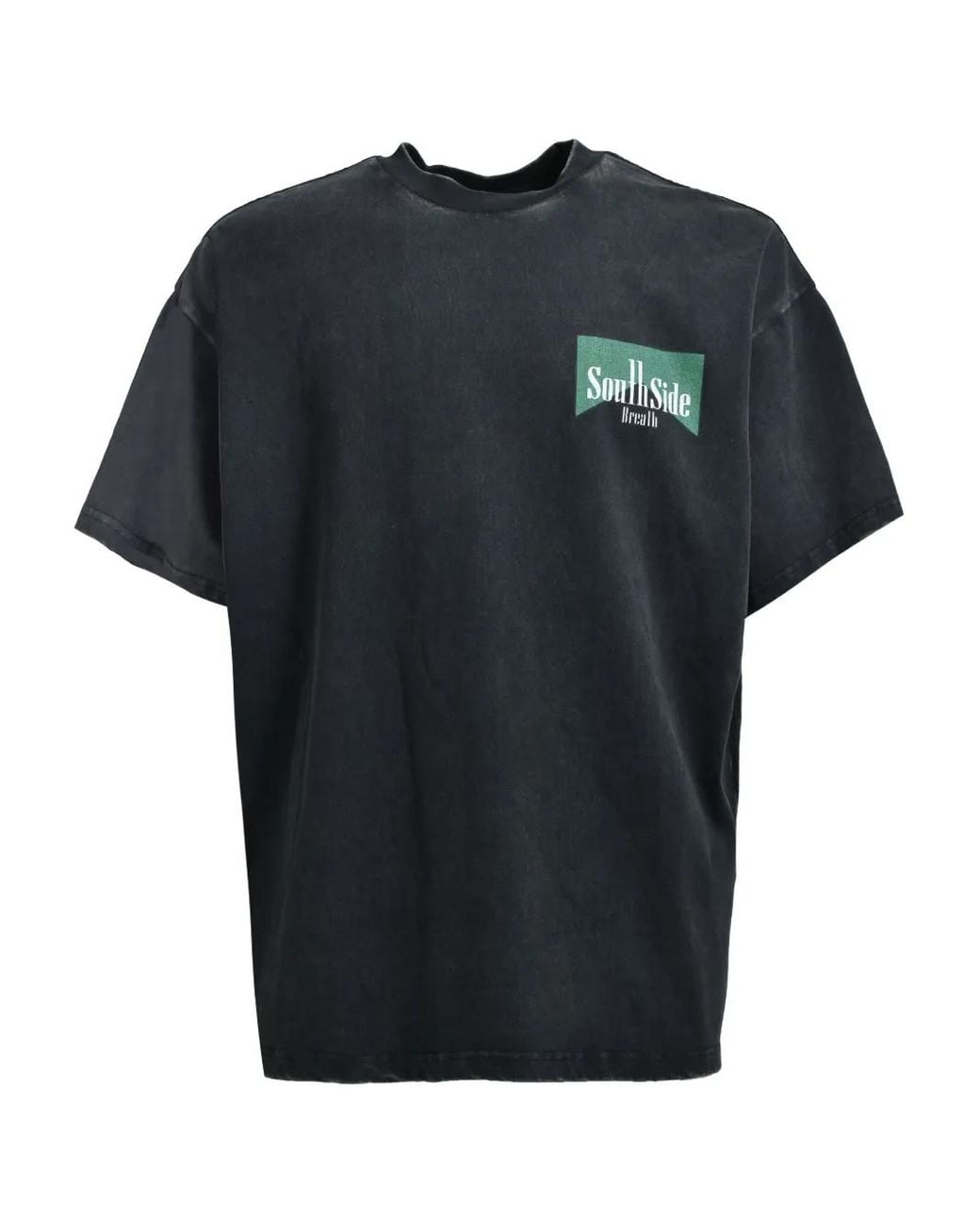 BREATH Black Southside-Print T-Shirt for men