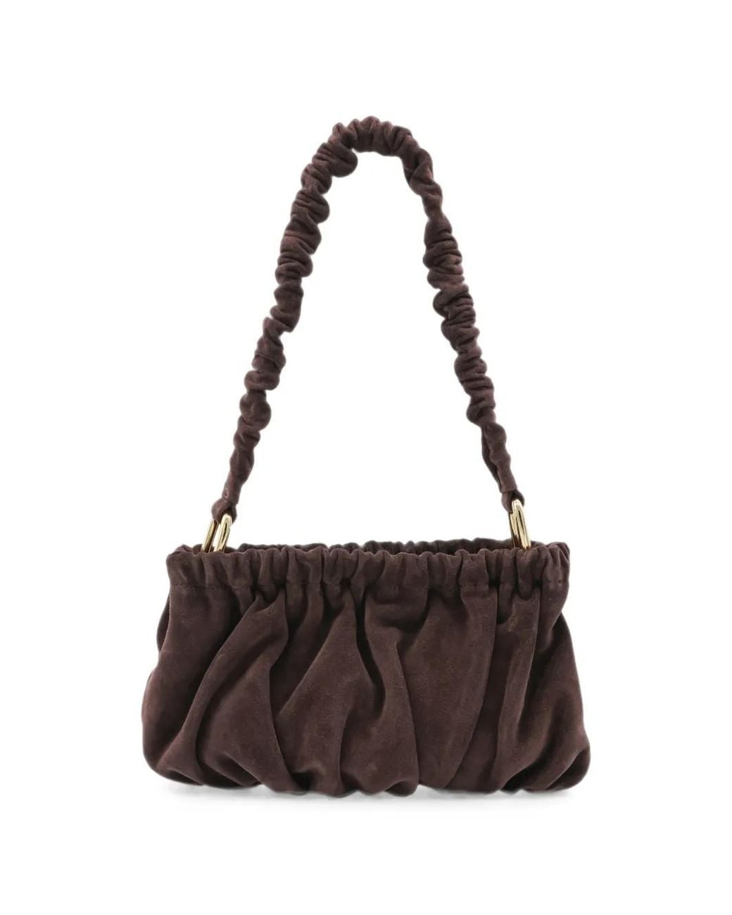 Marni Brown Ruched Shoulder Bag