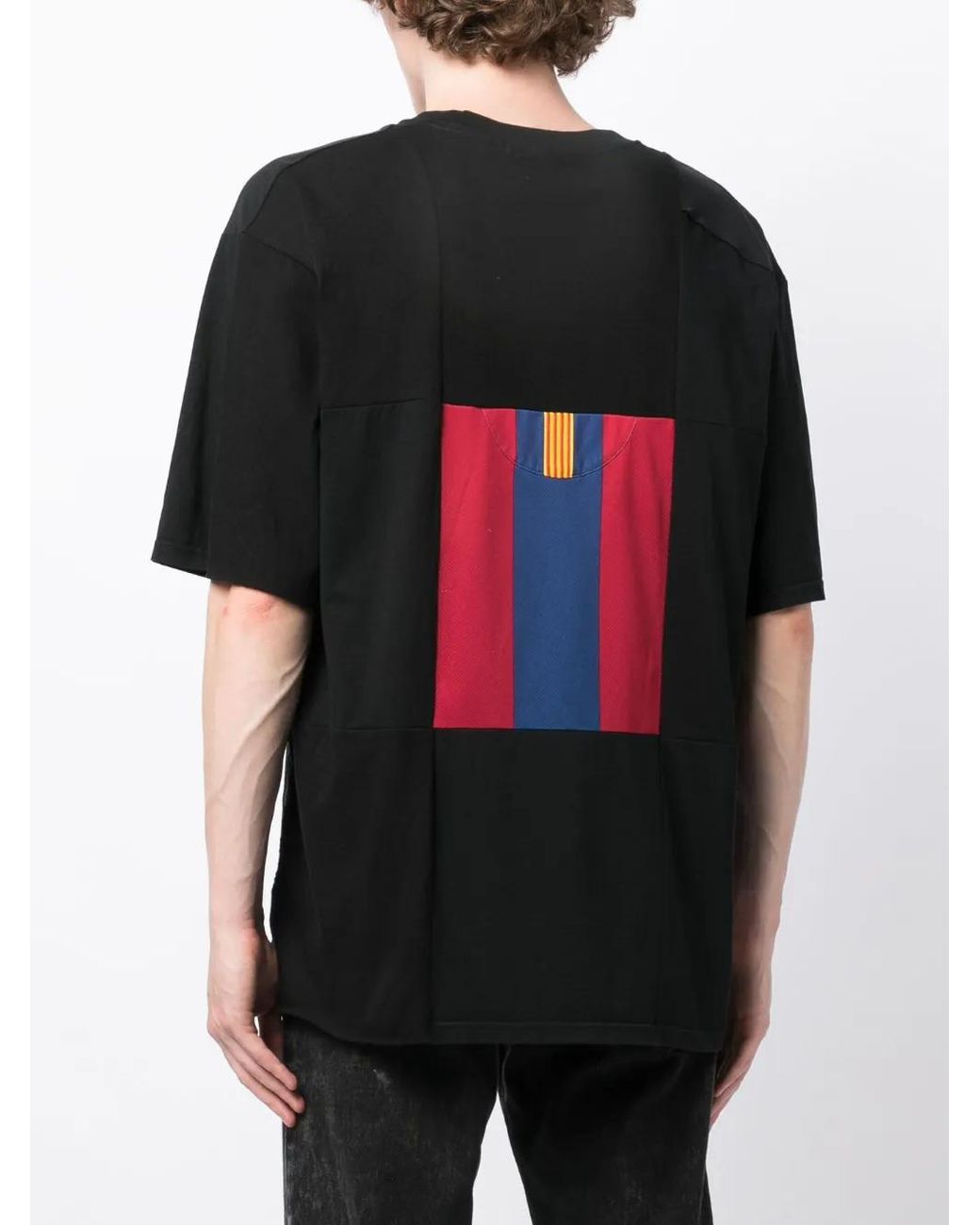 Children of the discordance Black Patchwork Cotton T-Shirt for men