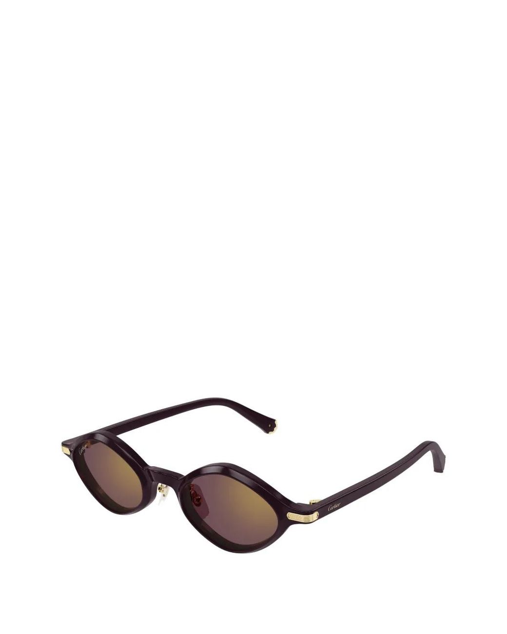 Cartier Black Geometric-Frame Sunglasses