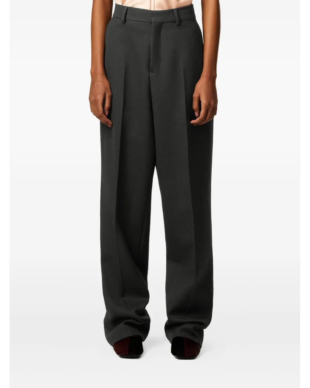 AMI Grote Wollen Broek in het Black
