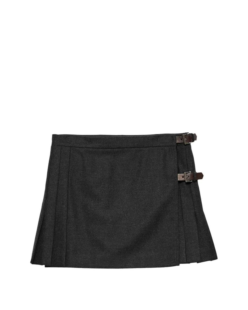 Prada Black Re-Wool Miniskirt