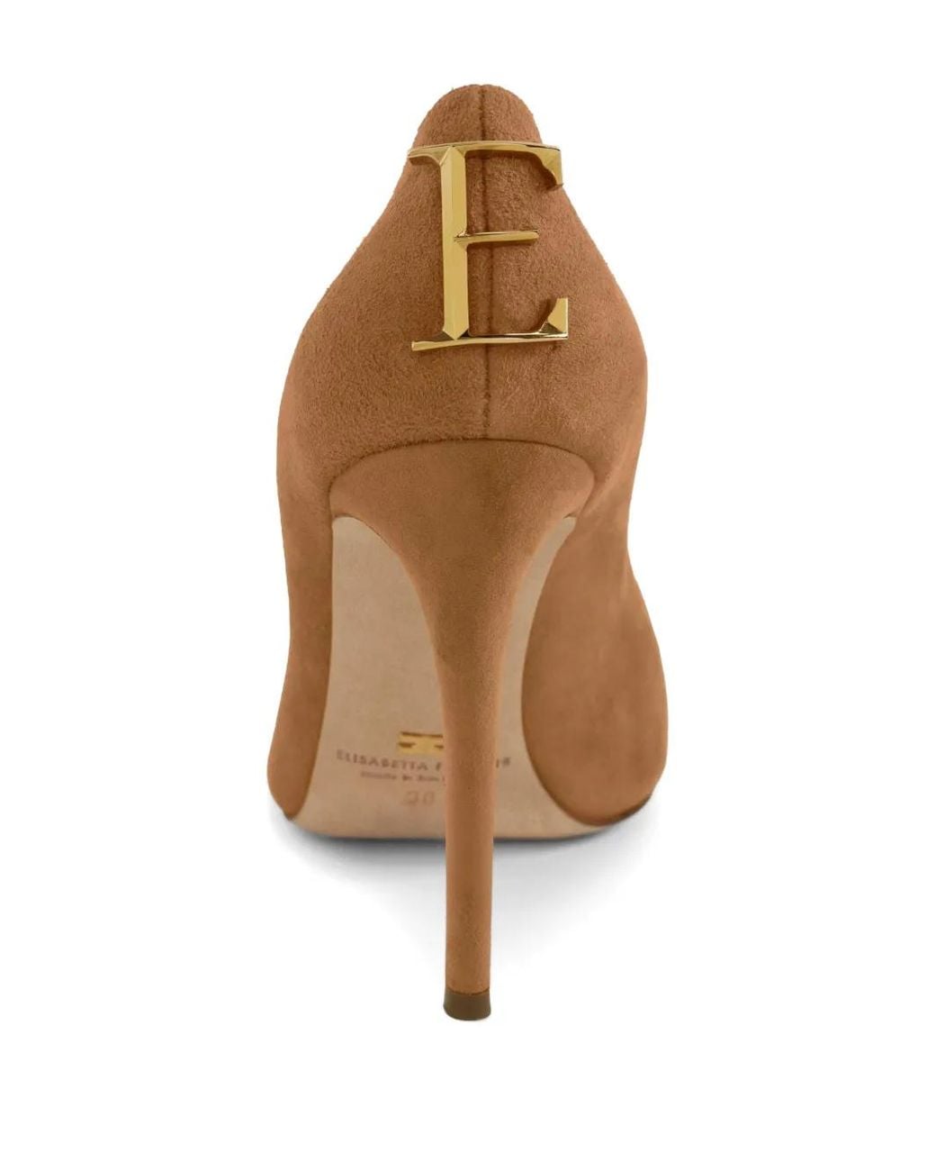 Elisabetta Franchi White Suede Pumps With Logo Detail