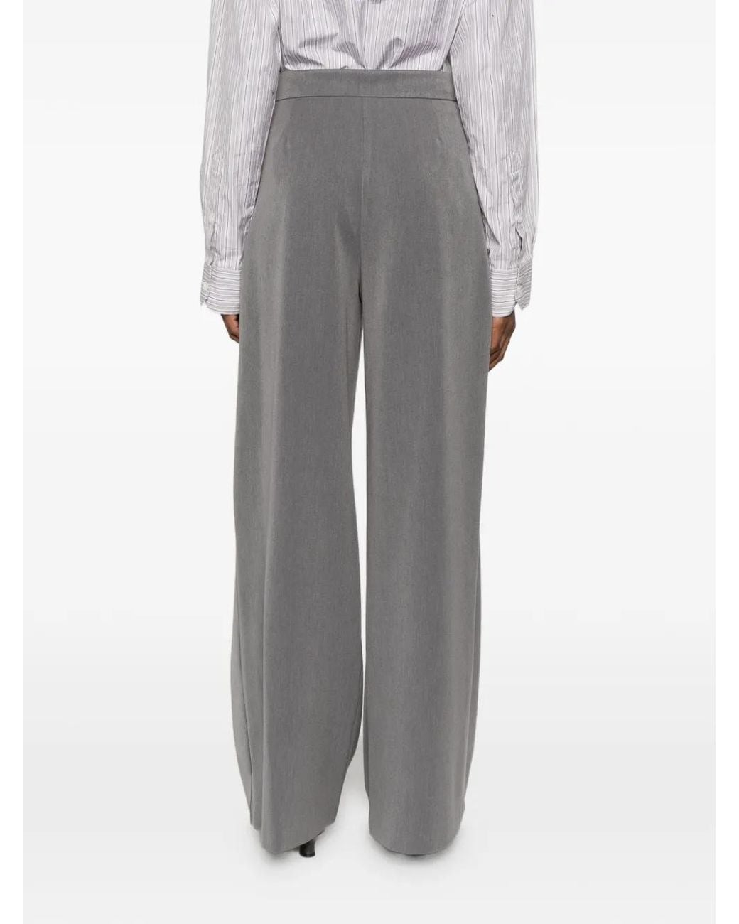 Carla G Gray Pleated Wide-Leg Trousers