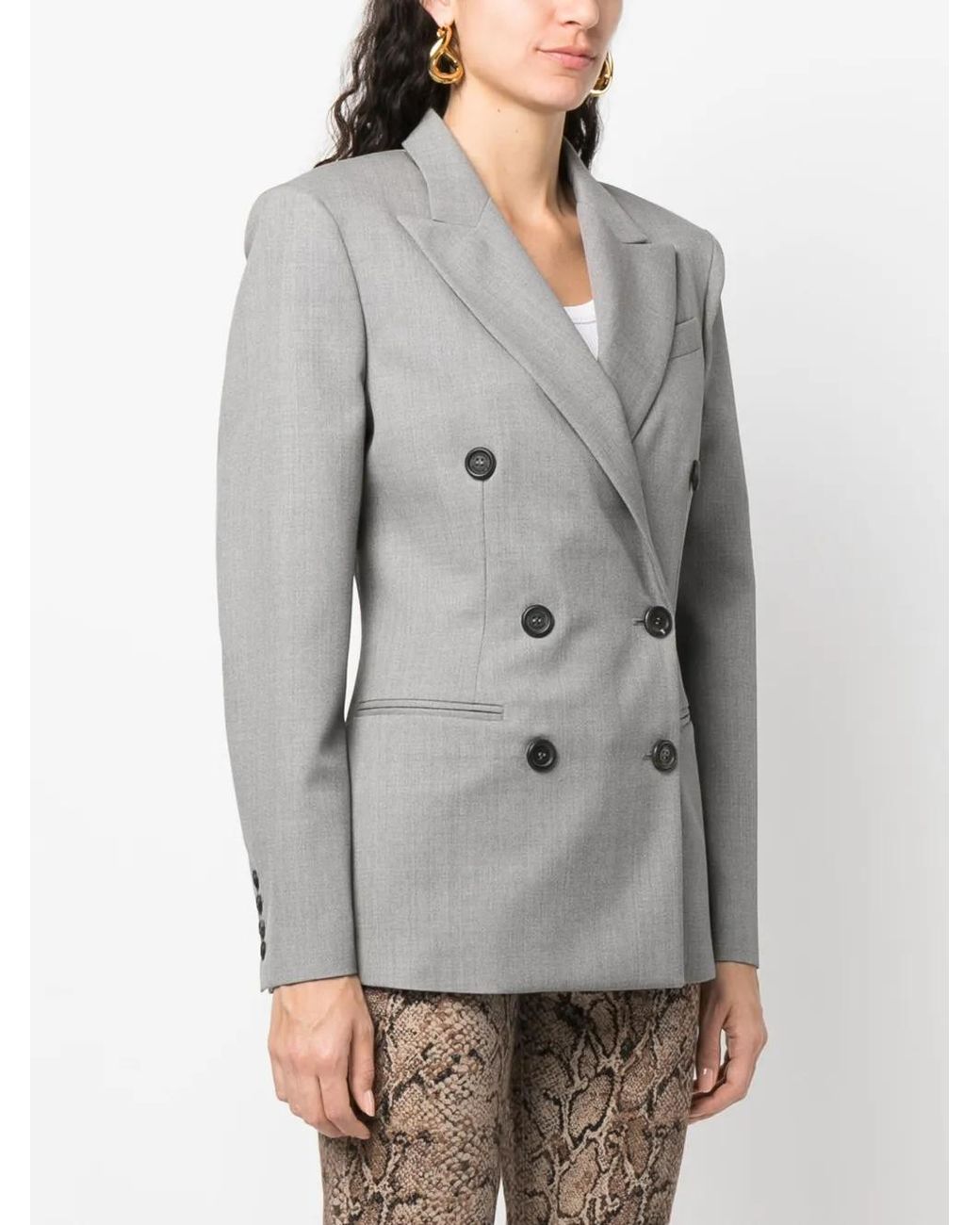 ARMARIUM Gray Double-Breasted Wool Jacket