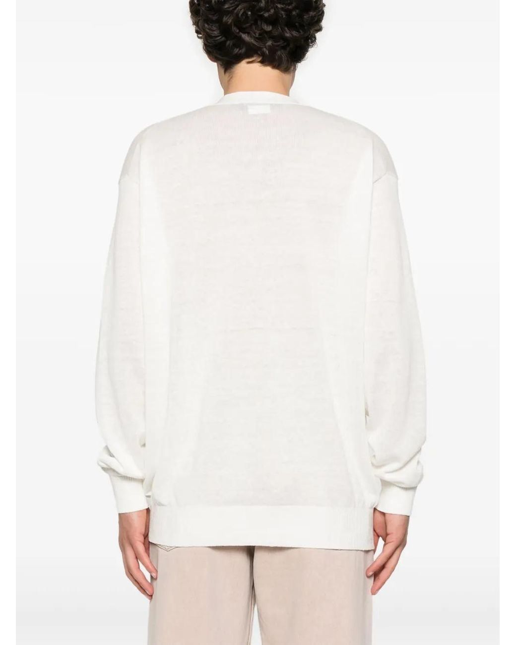 Junya Watanabe White Linen Cardigan for men