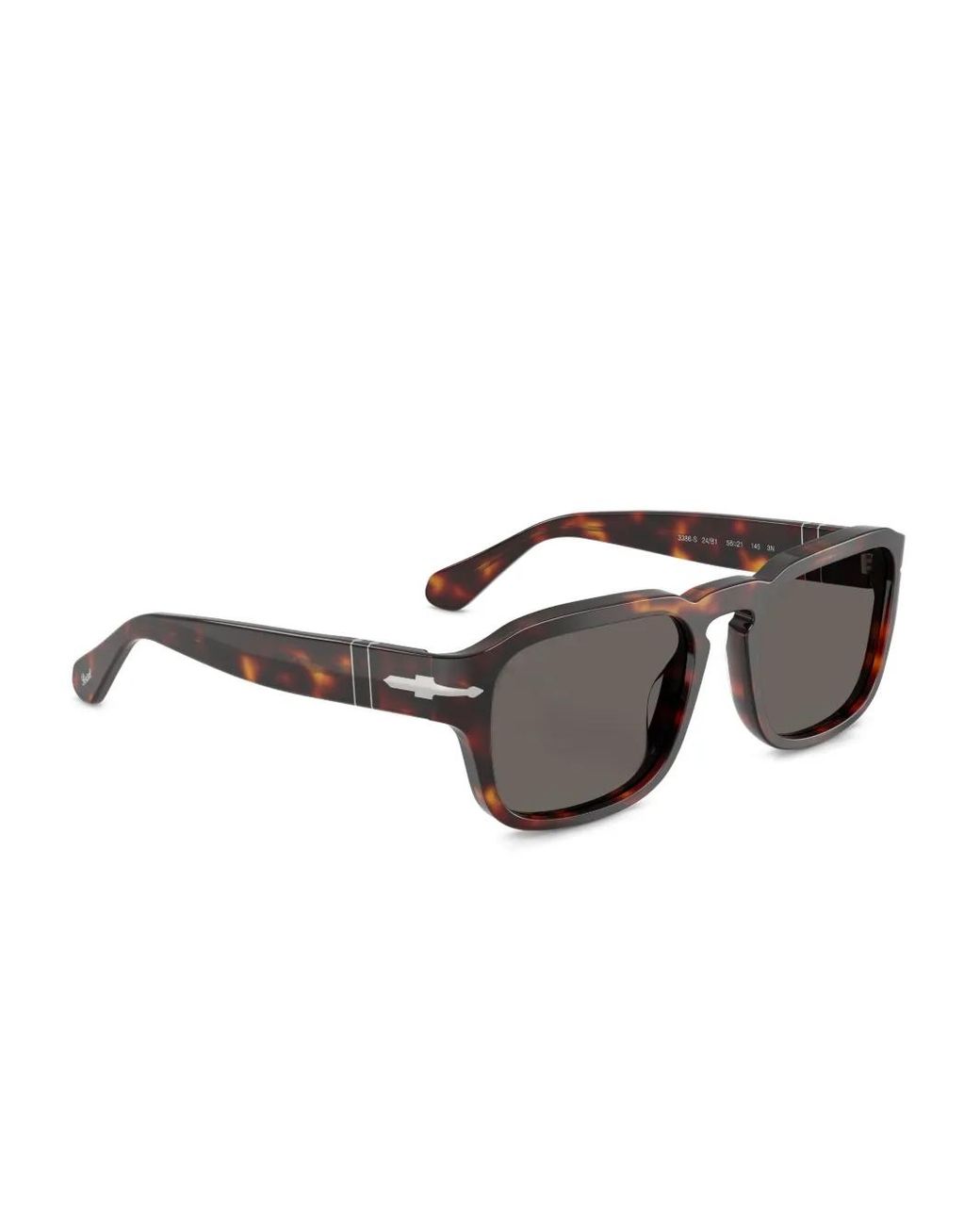 Persol Gray Tortoiseshell Square-Frame Sunglasses