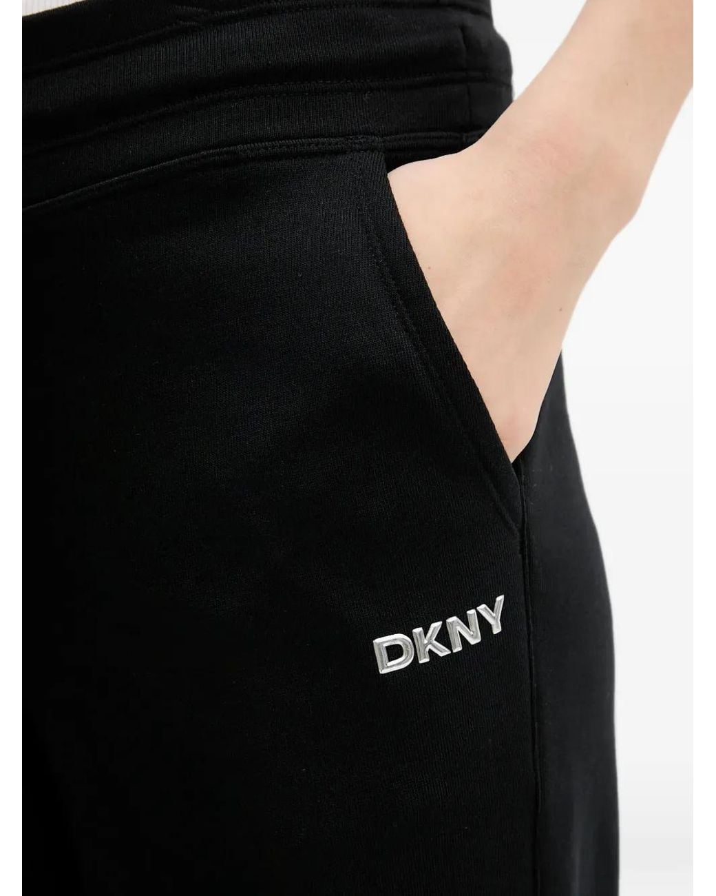 DKNY Black Pantalon À Lien De Resserrage