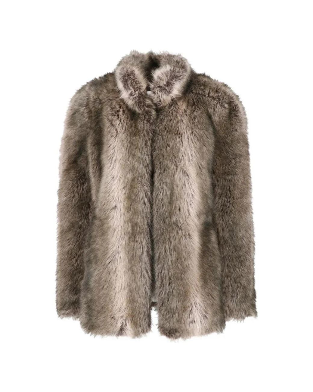 Frankie Shop Brown Denia Faux Fur Cinched Jacket