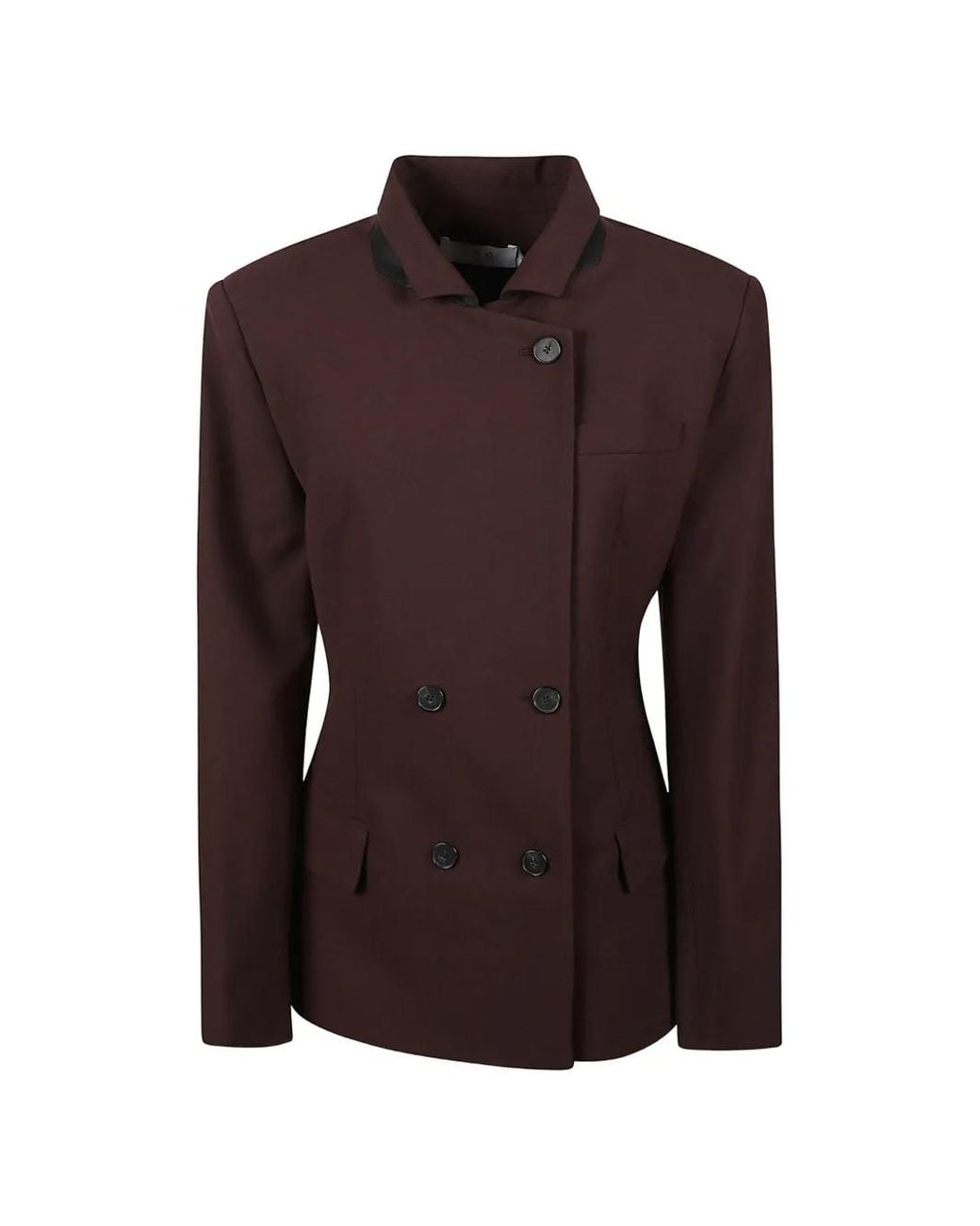 IRO Brown Bluff Double-Breasted Fitted Jacket