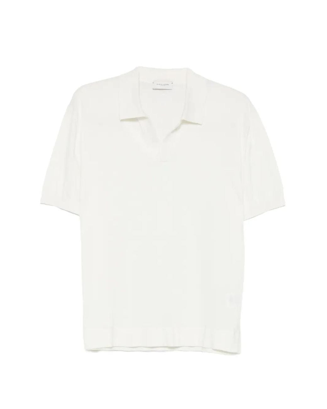Paolo Pecora White Buttonless T-Shirt for men