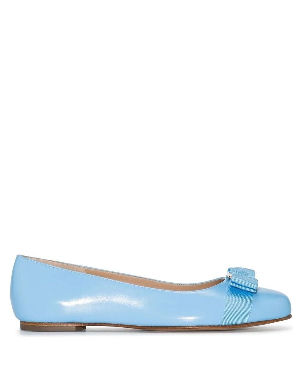 Ferragamo Blue Varina Ballerina Shoes