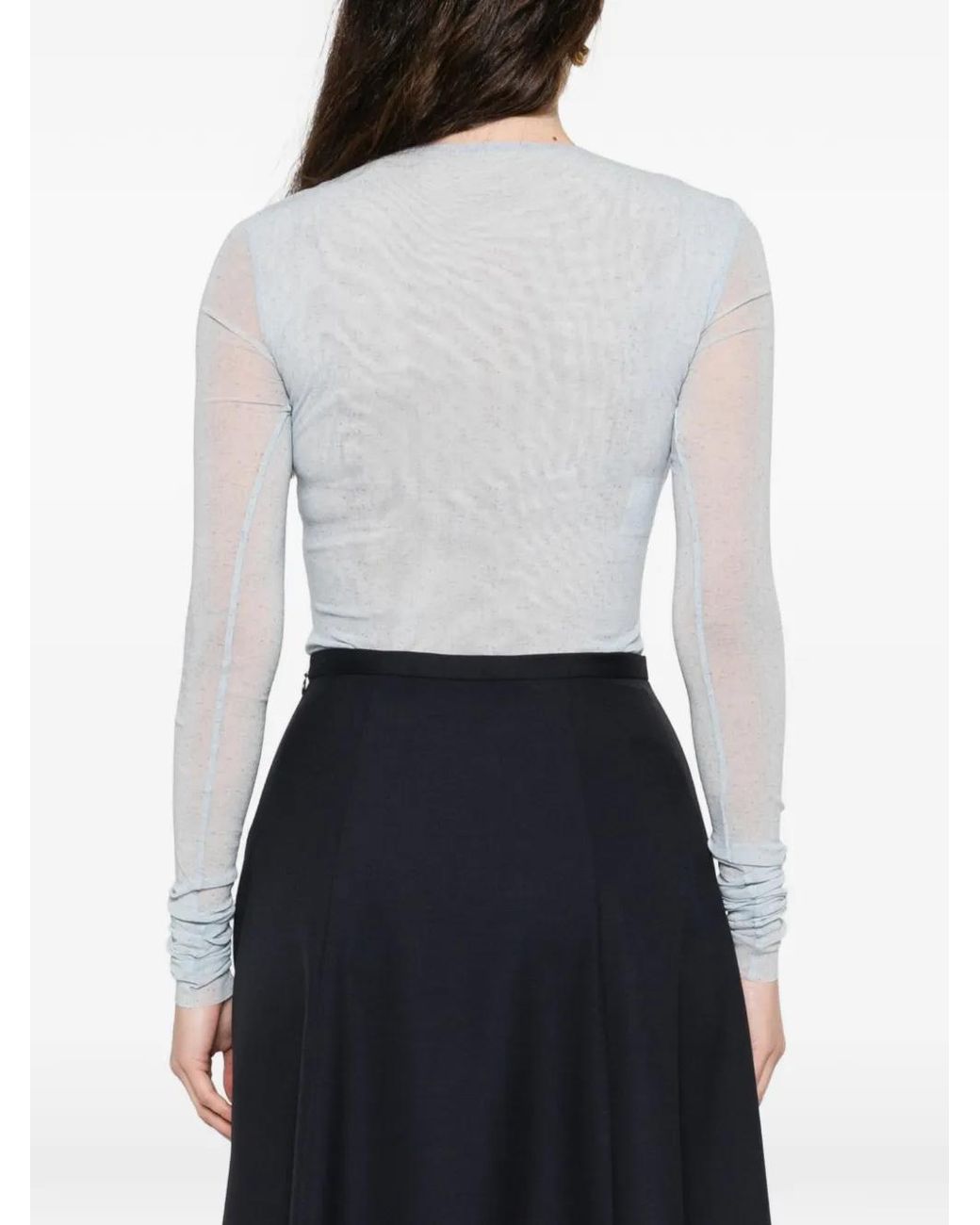 Alberta Ferretti White Long-Sleeve Body