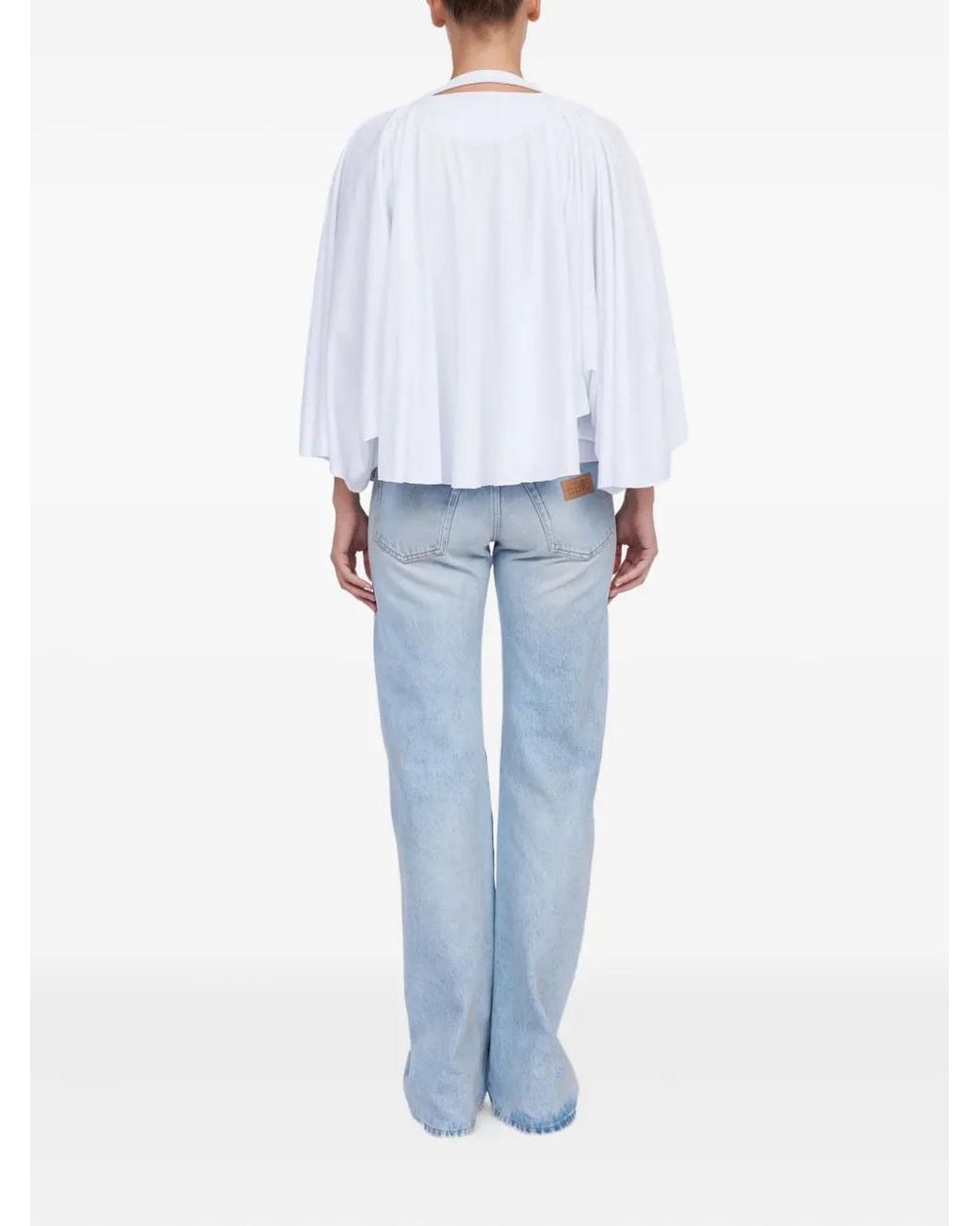 MM6 by Maison Margiela White Long Sleeved Top