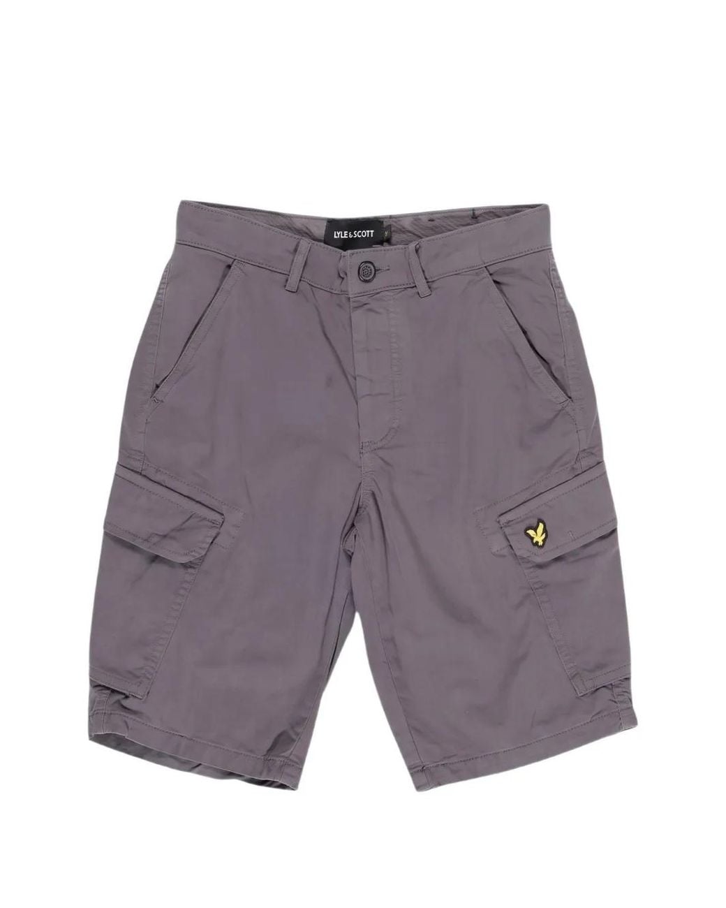 Lyle & Scott Purple Logo-Patch Cargo Shorts for men