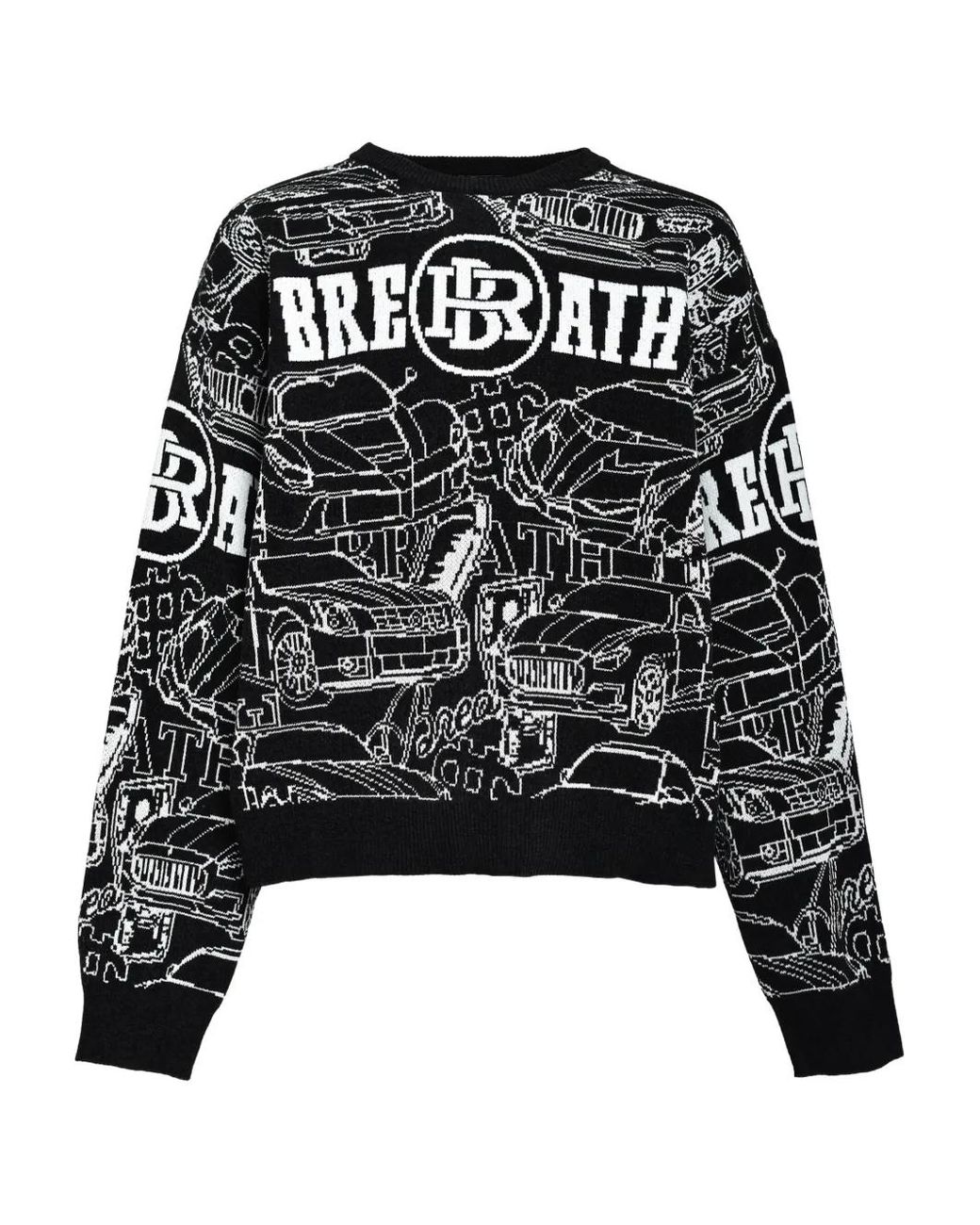 Jersey Con Motivo De Coche BREATH de hombre de color Black