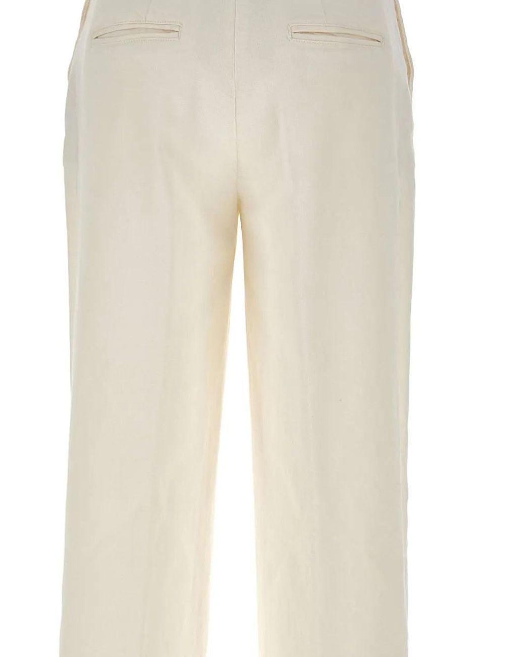 Eleventy White Pleated Trousers