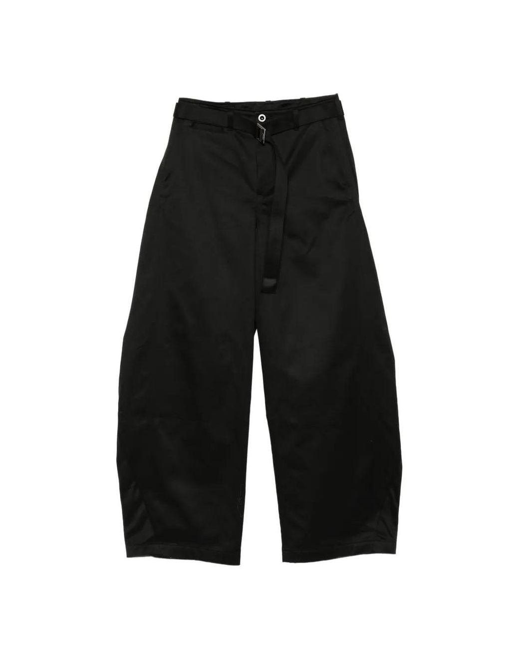 Sacai White Belted Cotton Trousers