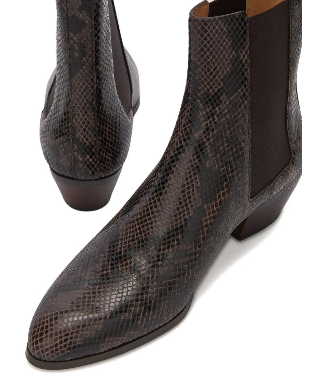 Odissi Black Ella Stiefel Mit Python-Effekt