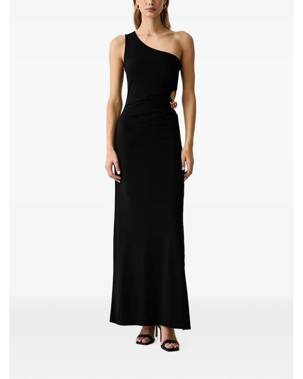 Guess Black Jazlyn One-Shoulder Maxi Dress