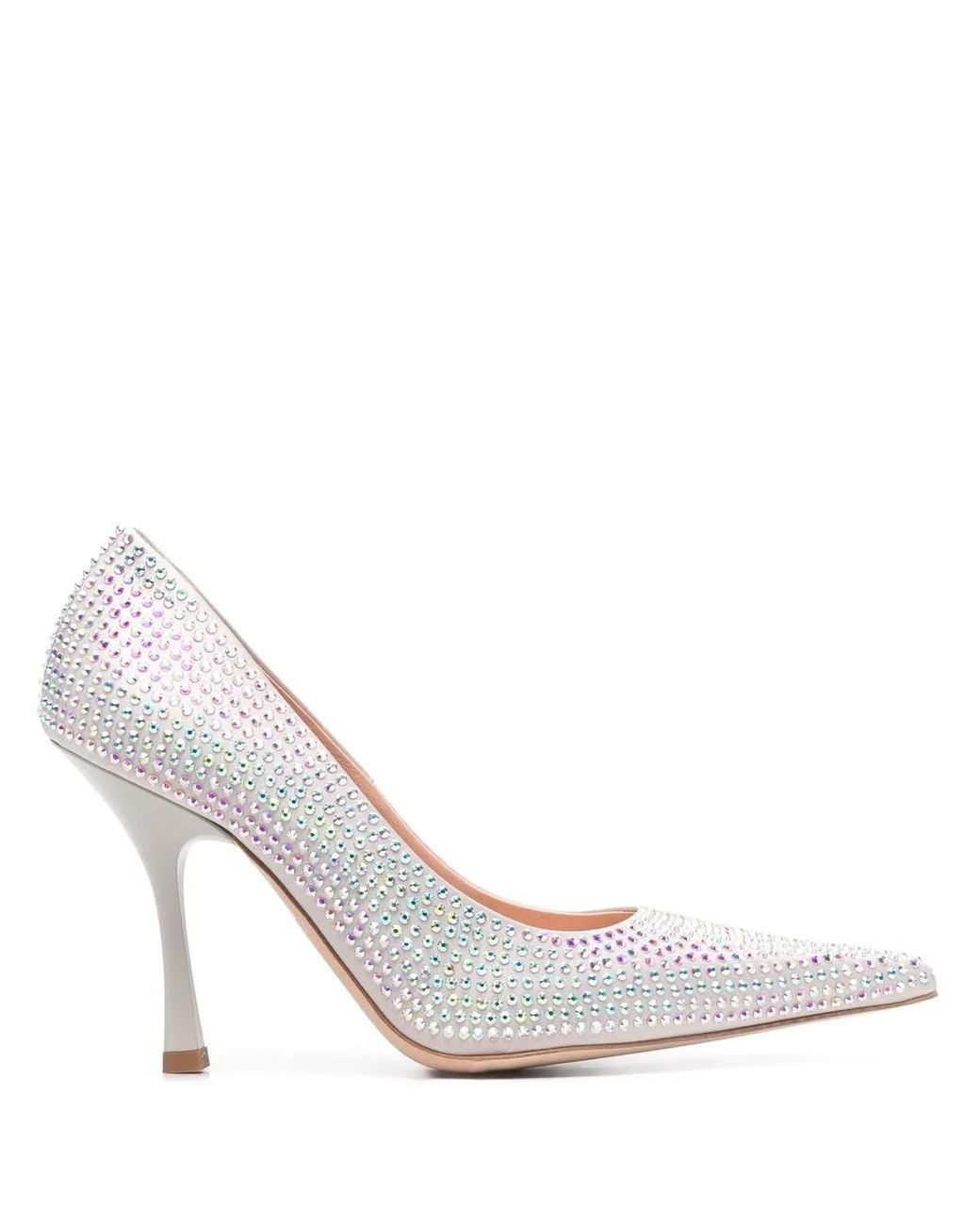 Liu Jo White X Leonie Hanne Crystal-Embellished 100Mm Pumps