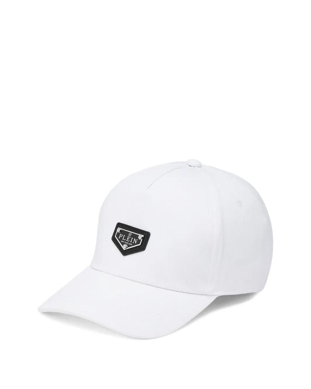 Philipp Plein White Baseballkappe Mit Logo-Schild