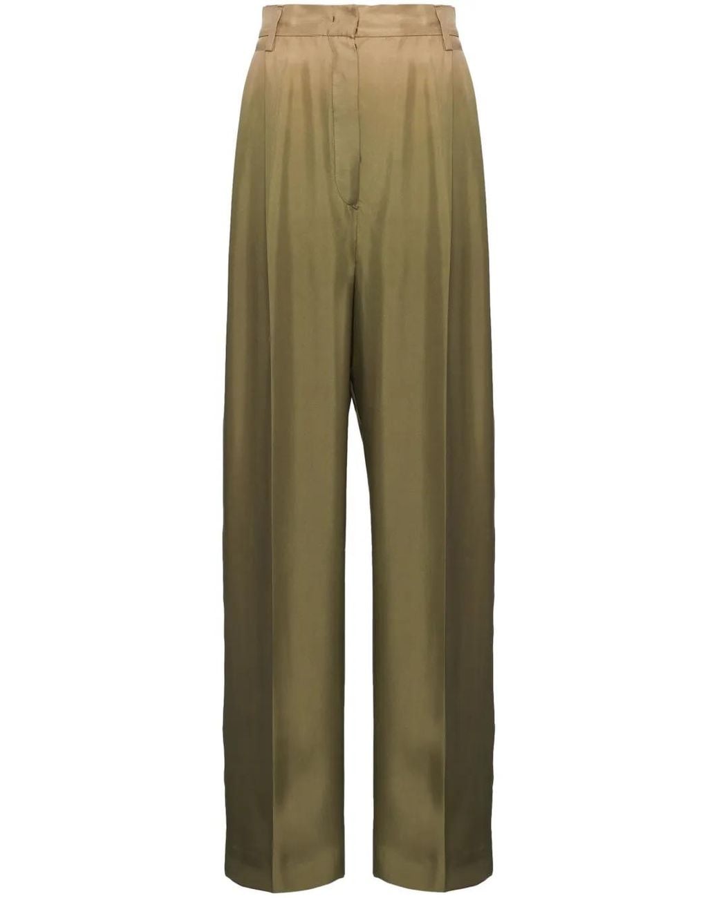 Prada Green Gradient Twill Palazzo Pants