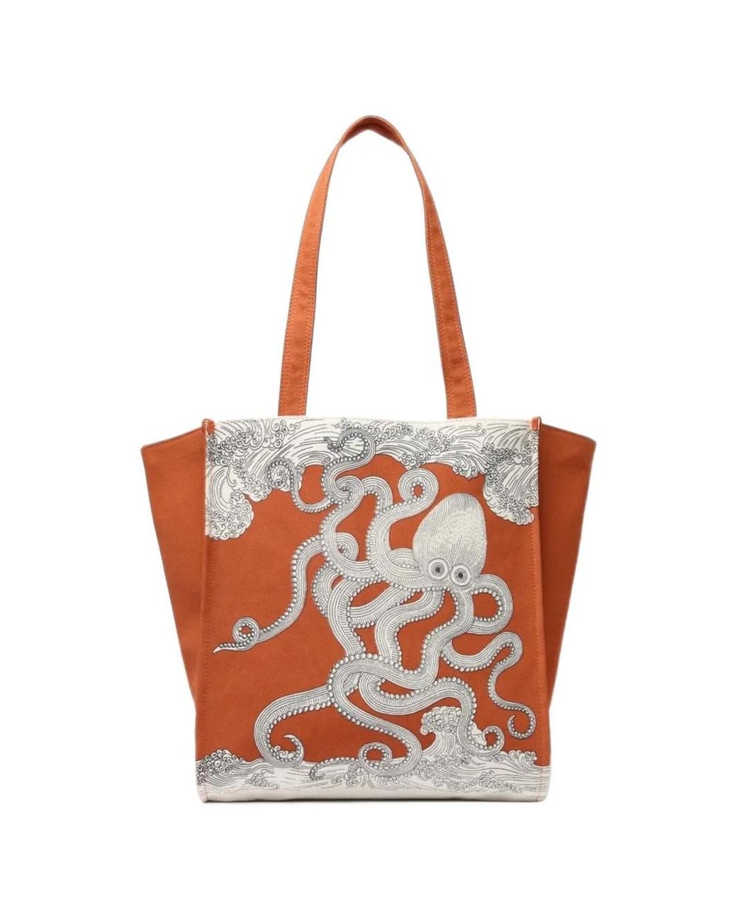 Inoui Edition White Poseidon Graphic-Print Tote Bag
