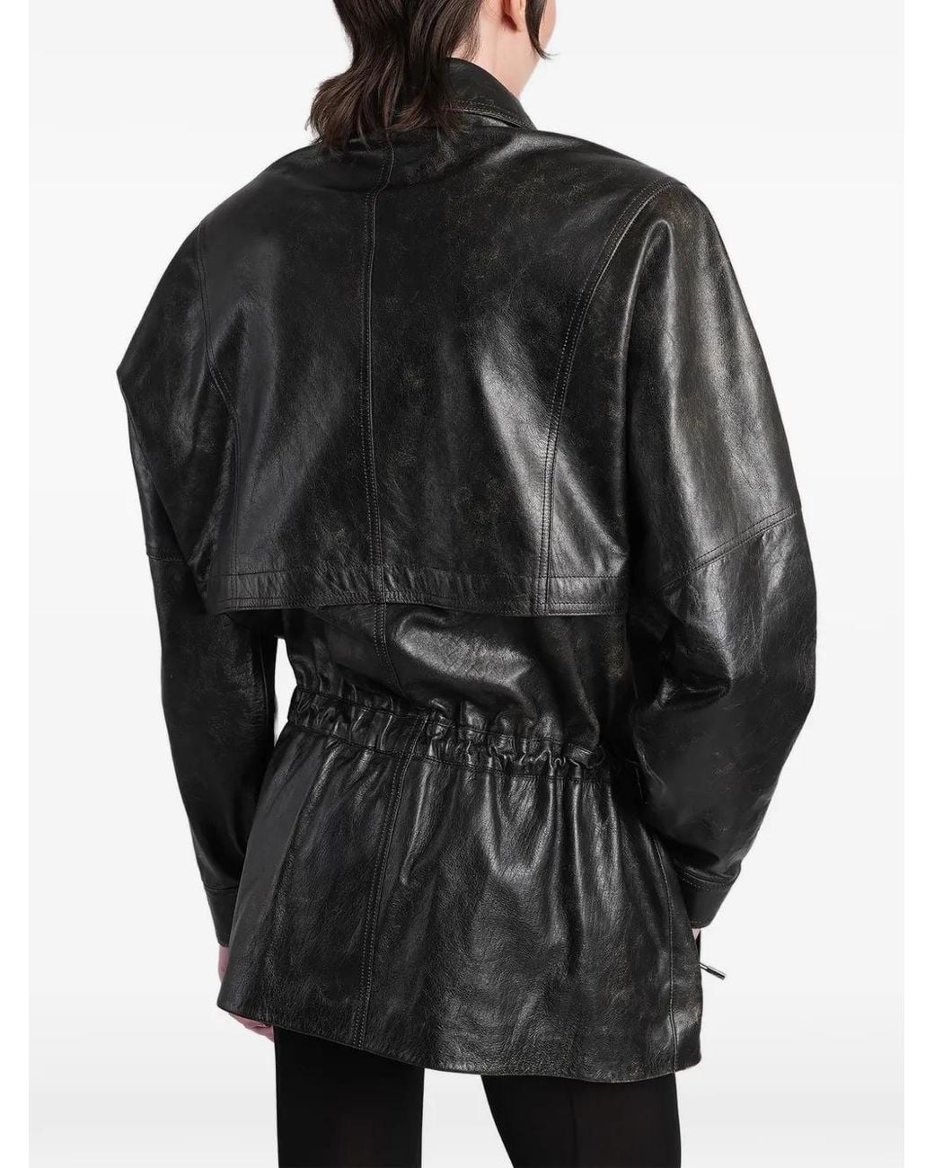 Magda Butrym Black Zip-Up Cinched Jacket