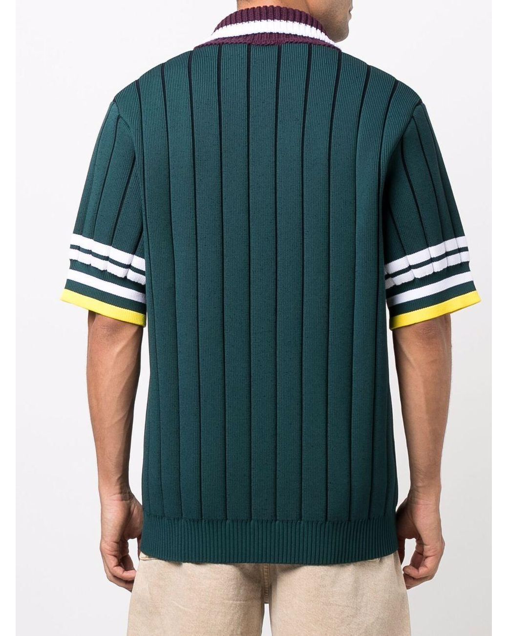 Lacoste Oversized Knitted Polo Shirt in Green | Lyst