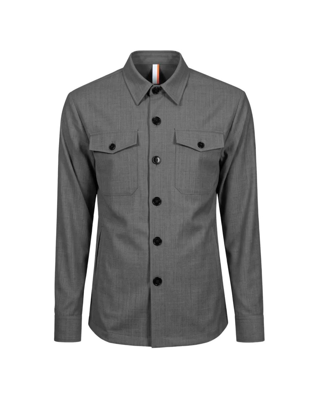 Pmds Gray Surchemise Boutonnée À Poches Plaquées for men