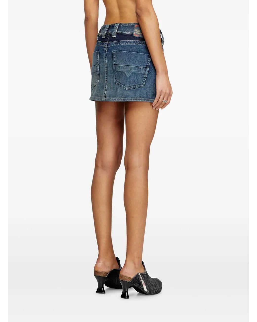 DIESEL Blue De-Rago-Re Mini Skirt