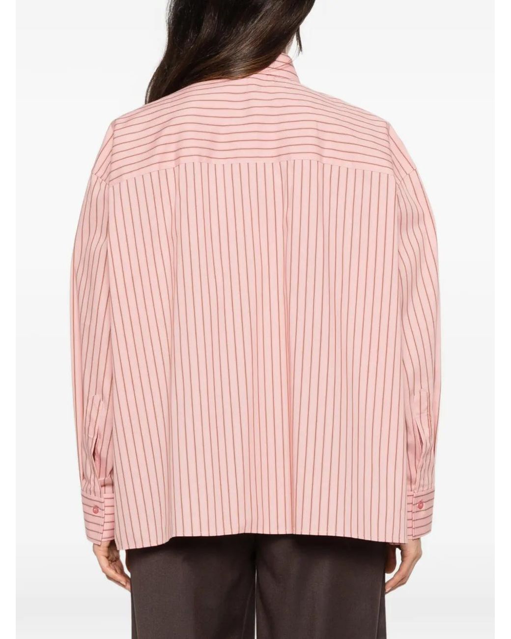 Camisa A Rayas Verticales MARSĒM de color Pink