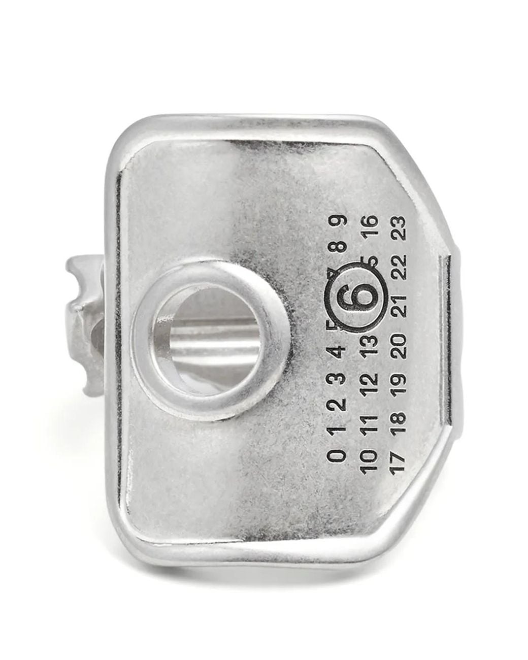 MM6 by Maison Margiela Gray Key-Motif Open Ring