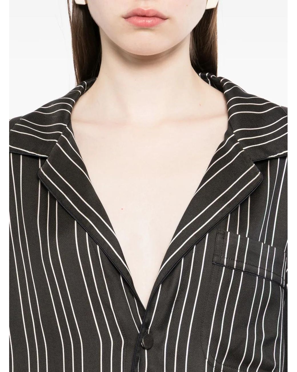 Tom Ford Gray Striped Shirt
