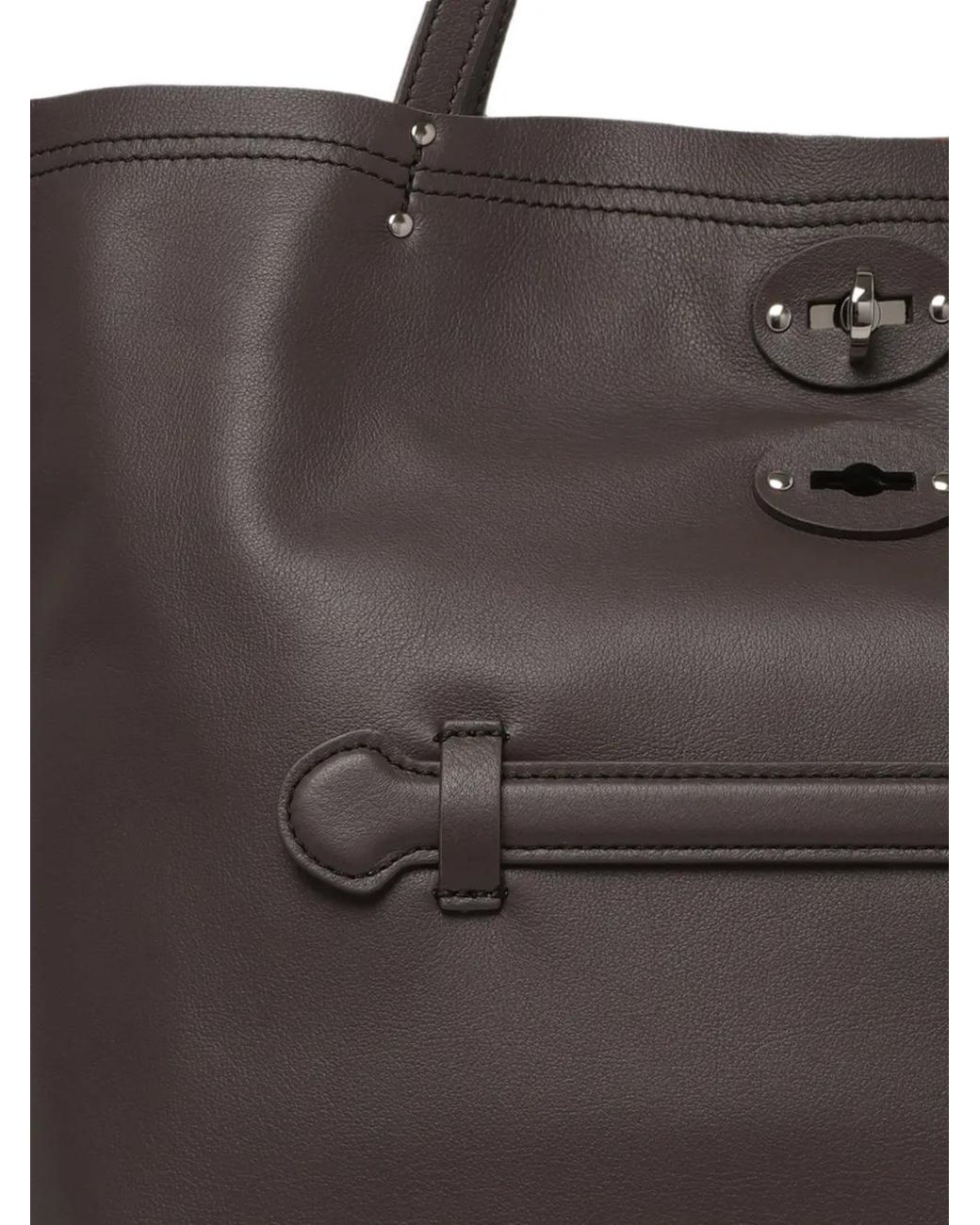 Zanellato Black M A' Spasso Stud-Embellished Tote Bag
