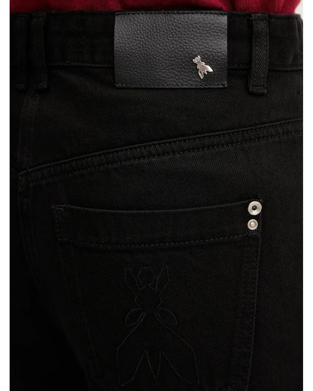 Patrizia Pepe Black Zip-Detail Jeans