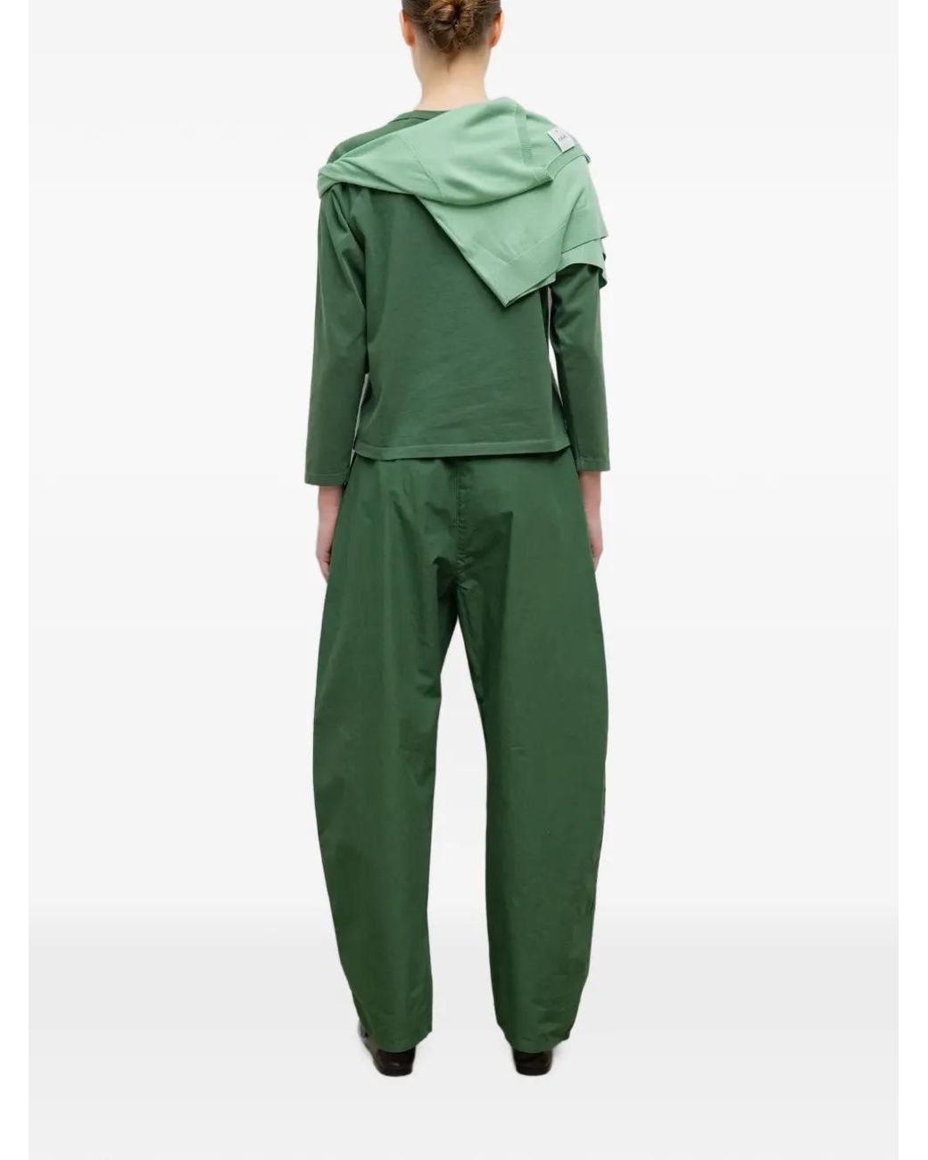 Leset Green Kyoto Drawstring Trousers
